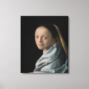 Impressão Em Tela Johannes Vermeer - Estudo de uma Jovem Mulher