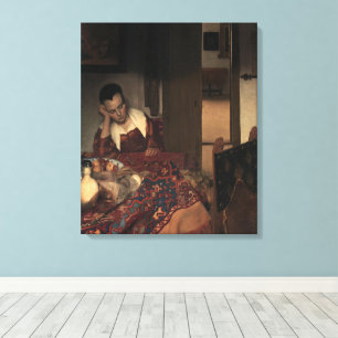 Impressão Em Tela Johannes Vermeer, Jovens Mulheres Dormindo