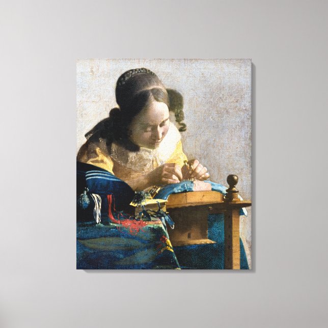 Impressão Em Tela Johannes Vermeer - O Lacemaker (Frente)