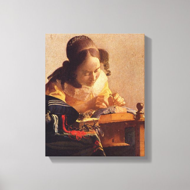 Impressão Em Tela Johannes Vermeer - O Lacemaker (Frente)