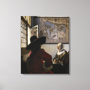 Impressão Em Tela Johannes Vermeer - Oficial com uma Garota Rindo