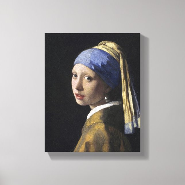 Impressão Em Tela Johannes Vermeer - Rapariga com um Ouriço de Pérol (Frente)
