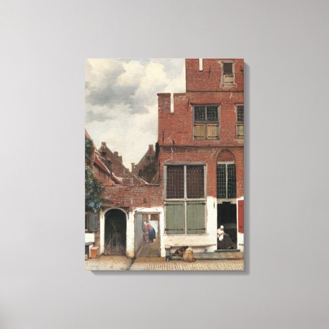 Impressão Em Tela Johannes Vermeer The Little Street Classic (Frente)