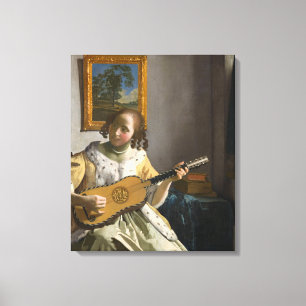 Impressão Em Tela Johannes Vermeer - Tocador de Guitarra