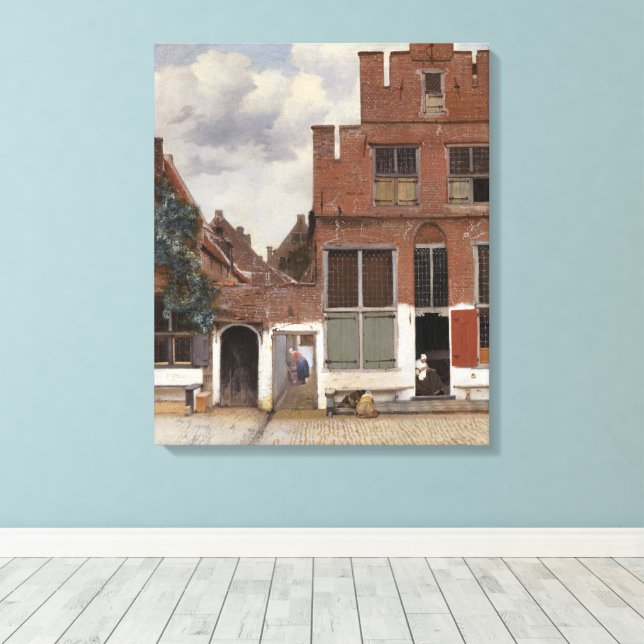 Impressão Em Tela Johannes Vermeer, Visão Das Casas Em Delft (Insitu(piso de madeira))