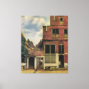 Impressão Em Tela Johannes Vermeer's Street em Delft (cerca de 1660)