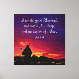 Impressão Em Tela John 10:14