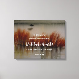 Impressão Em Tela John 16:33 Eu tenho a Bíblia Verse Christian