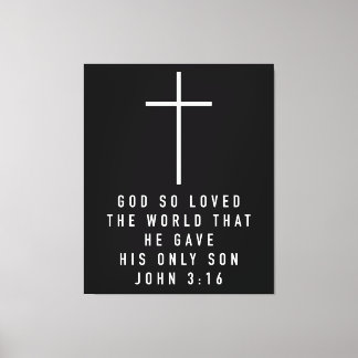 Impressão Em Tela John 316 Fwall Art ou God So Love The World bíblia