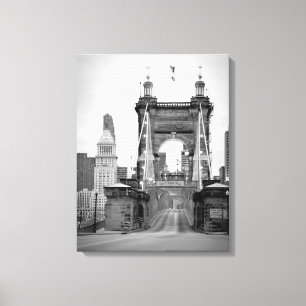 Impressão Em Tela John A. Roebling Ponte, Cincinnati, OH