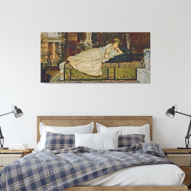 Impressão Em Tela John Atkinson Grimshaw - A Lady in a Classical (Insitu(Quarto))
