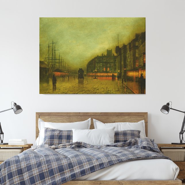 Impressão Em Tela John Atkinson Grimshaw - Liverpool Docks  (Insitu(Quarto))