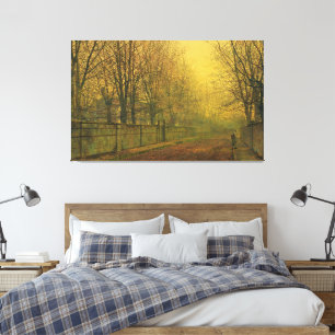 Impressão Em Tela John Atkinson Grimshaw - No Brilho Dourado