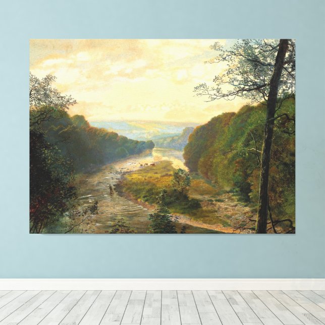 Impressão Em Tela John Atkinson Grimshaw - O vale de Wharfe (Insitu(piso de madeira))