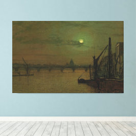 Impressão Em Tela John Atkinson Grimshaw - Ponte Waterloo, Londres