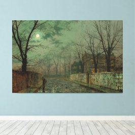 Impressão Em Tela John Atkinson Grimshaw - Sob a Lua Prateada