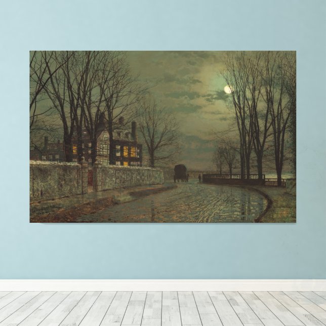 Impressão Em Tela John Atkinson Grimshaw - The Turn of the Road (Insitu(piso de madeira))