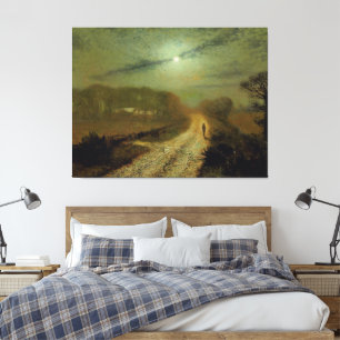 Impressão Em Tela John Atkinson Grimshaw - Uma Paisagem ao Luar