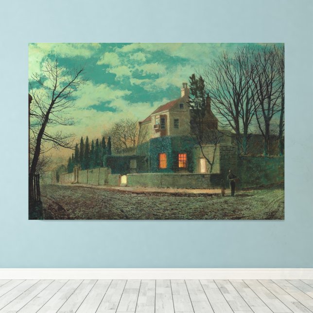 Impressão Em Tela John Atkinson Grimshaw - Yew Court, Scalby  (Insitu(piso de madeira))