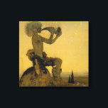 Impressão Em Tela John Bauer Ele Explodiu No Corno<br><div class="desc">Um garoto gigante sopra em uma buzina em uma pequena paisagem, como ilustrado por John Bauer.</div>