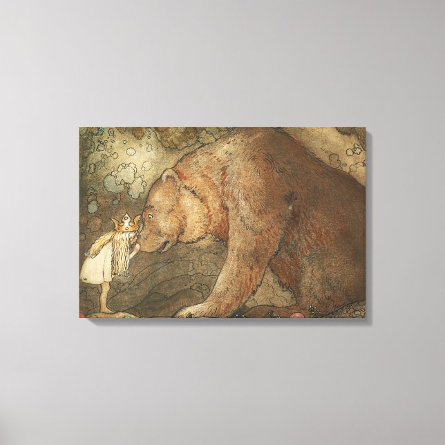 Impressão Em Tela John Bauer - Pobre Basse Pequeno (Frente)