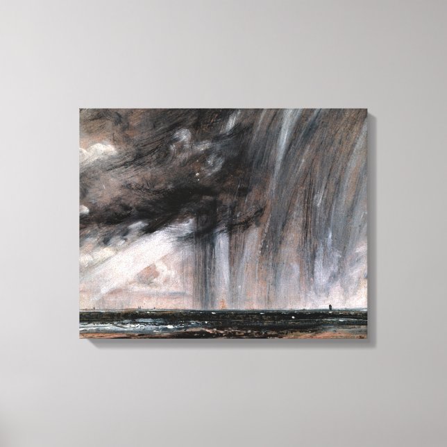 Impressão Em Tela John Constable - Estudo de escape com Nuvem de Chu (Frente)