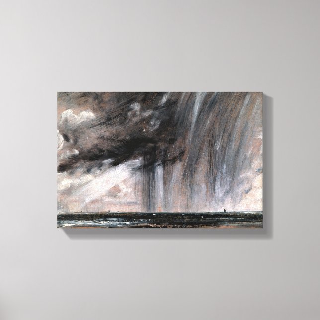 Impressão Em Tela John Constable - Estudo de escape com Nuvem de Chu (Frente)