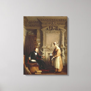 Impressão Em Tela John Sheepshanks e sua empregada doméstica