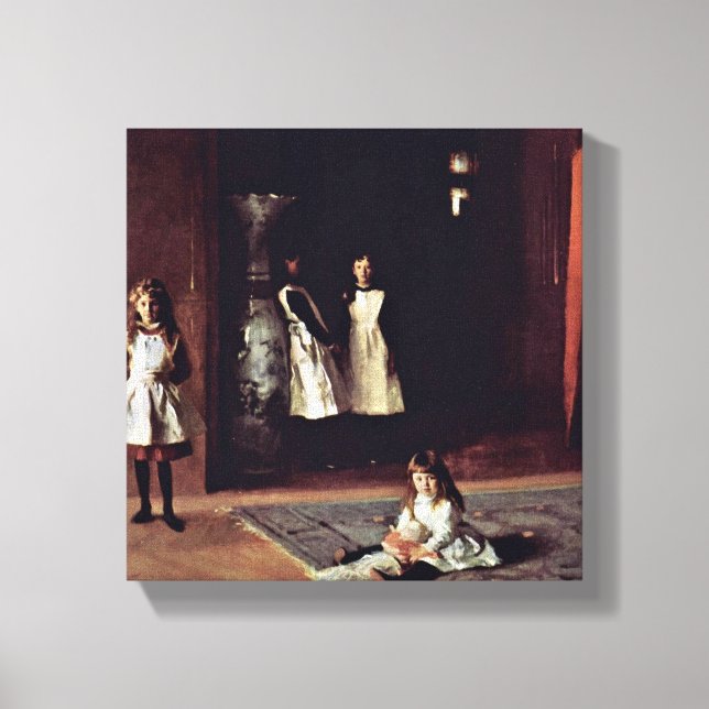 Impressão Em Tela John Singer Sargent - As filhas de Boit (Frente)