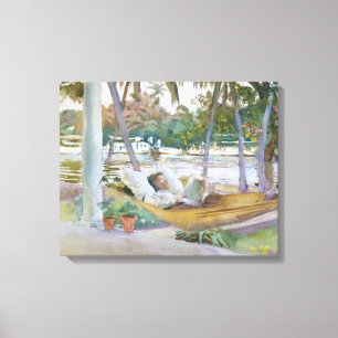 Impressão Em Tela John Singer Sargent - figura no Hammock, Florida