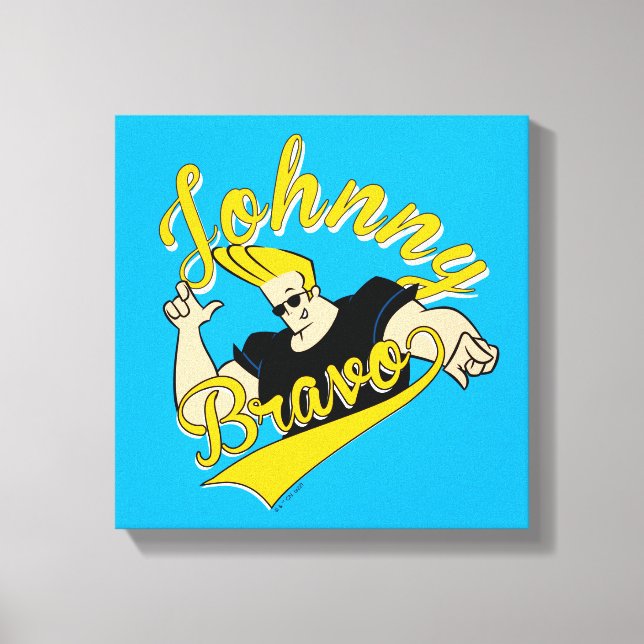 Impressão Em Tela Johnny Bravo - Gráfico Athletic (Frente)