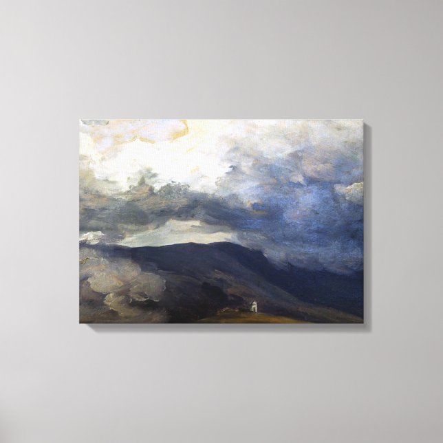 Impressão Em Tela Josef Mánes Nuvens nas Montanhas (Frente)