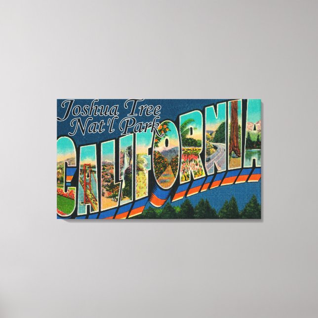 Impressão Em Tela Joshua Tree Nat'l Park, CA - Cenas com Letras Gran (Frente)
