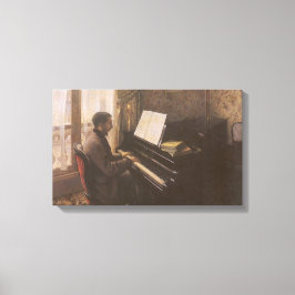 Impressão Em Tela Jovem Tocando Piano por Gustave Caillebotte