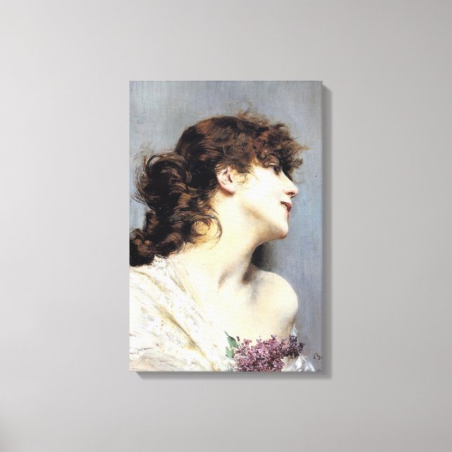 Impressão Em Tela Jovens sorrindo alegres (por Giovanni Boldini) (Frente)