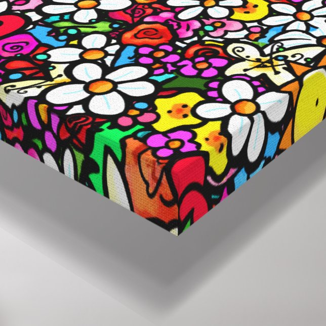 Impressão Em Tela Joyful Garden Groovy (Canto (inferior))