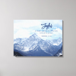 Impressão Em Tela Joyful In Hope Christian Inspirational Mountain