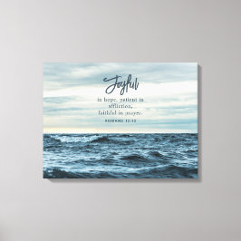Impressão Em Tela Joyful In Hope Christian Inspirational Ocean