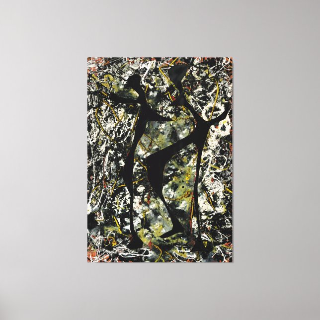 Impressão Em Tela JP. - DANÇA RÍTMICA - 1948 - Pintura de ação- (Frente)