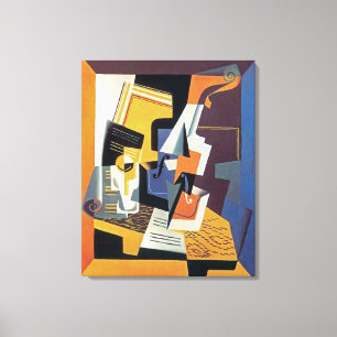 Impressão Em Tela Juan Gris - Violino e Copo - Arte Abstrata