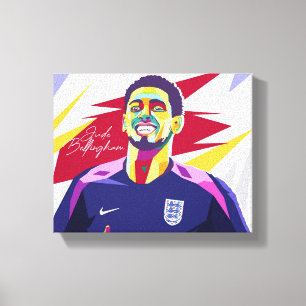 Impressão Em Tela Jude Bellingham Wpap Pop Art