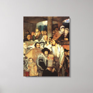 Impressão Em Tela Judeus que Praying por Maurycy Gottlieb - cerca de