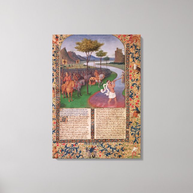 Impressão Em Tela Julius Cesar atravessando o Rubicão, c.1470 (Frente)