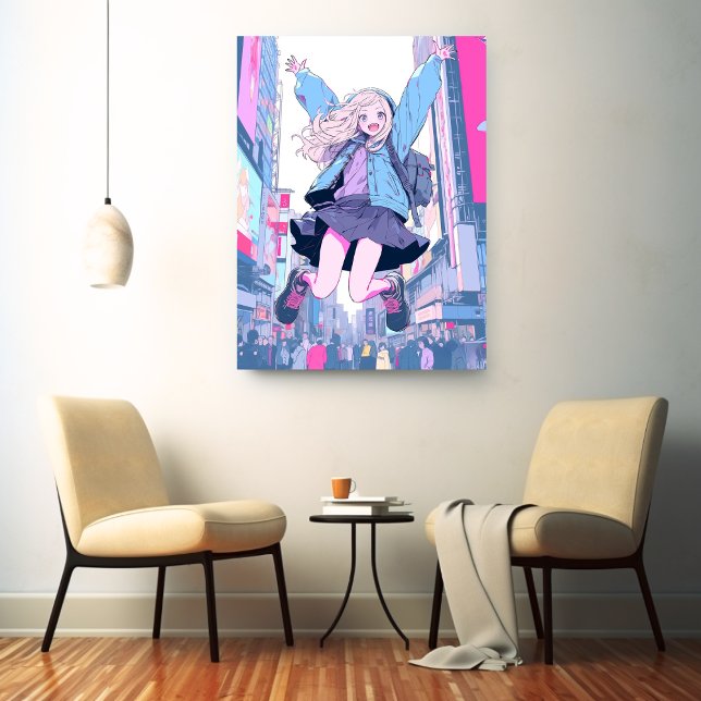 Impressão Em Tela Jumping JK アートパネル｜寿司娘 Art Panel GenerativeAI (Criador carregado)