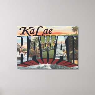 Impressão Em Tela Ka Lae, letra ScenesKa Lae de HawaiiLarge, HI