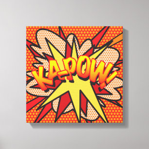 Impressão Em Tela KA-POW Diversão Arte Pop de Quadrinhos Modernos
