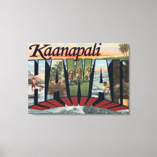 Impressão Em Tela Kaanapali, Havaí - grandes cenas da letra