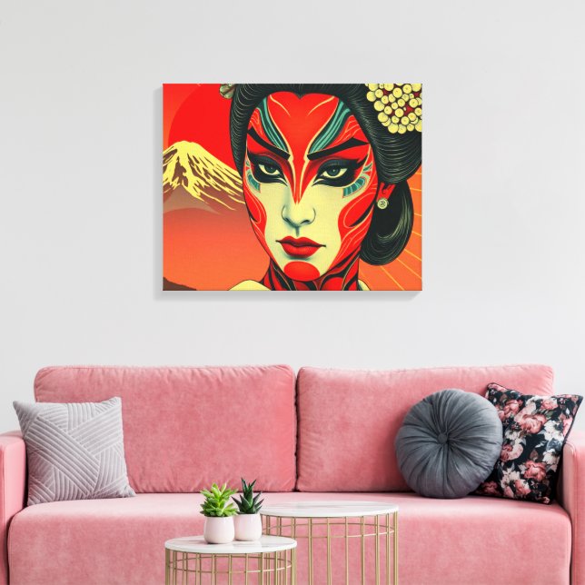 Impressão Em Tela Kabuki 7 (Insitu(Sala de estar))