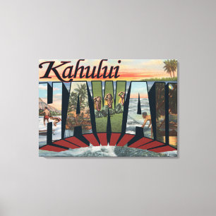 Impressão Em Tela Kahului, Havaí - grandes cenas da letra