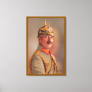 Impressão Em Tela Kaiser Wilhelm II, Imperador da Alemanha com assin